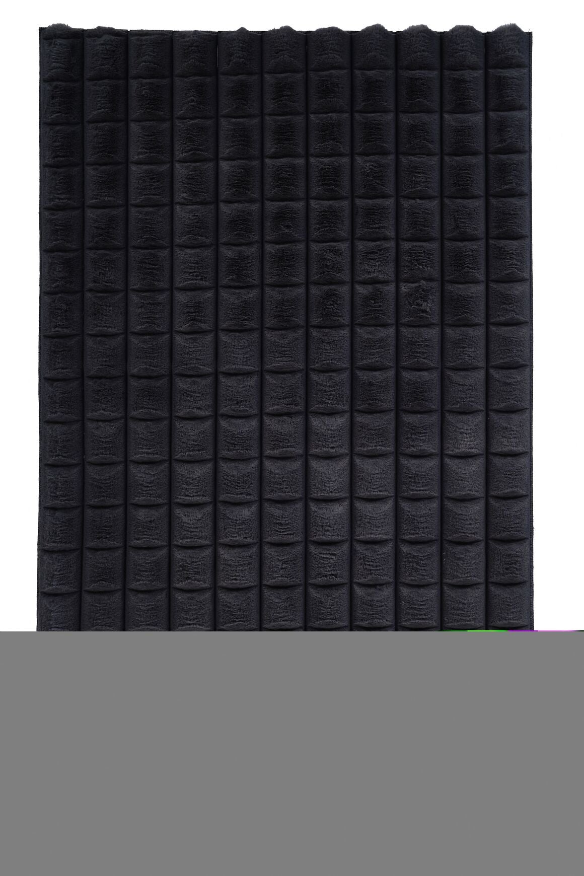 Diamante 7006 Antrasit - Yumuşak Peluş Halı | Kaymaz Yıkanabilir Halı